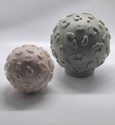 Leopard Print Sphere Candle Silicone Mold - image1